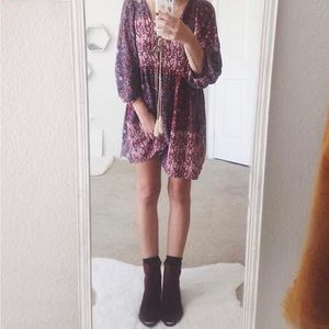 Forever 21 burgundy velvet western booties